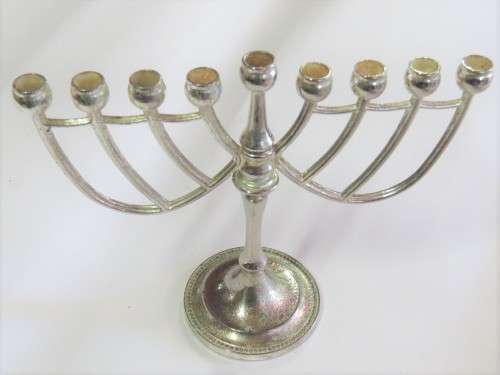 Small Jewish Menorah traditional candle holder