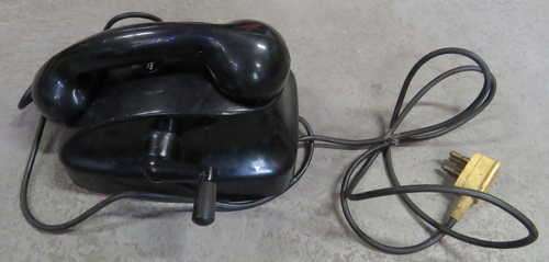 Vintage Siemens hand crank telephone - Cord of telephone 135 cm - Plug cord 127 cm
