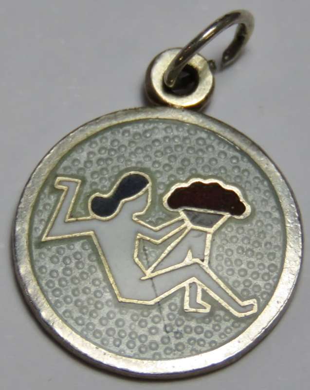 Vintage sterling silver enamelled charm