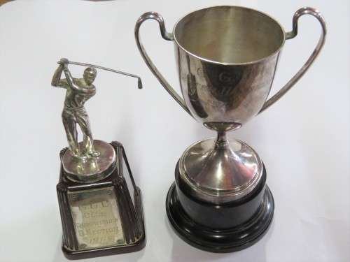 Lot of 2 vintage George Golf Club trophies