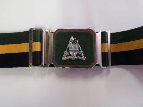 SADF Johannesburg regiment stable belt with infantry colours - Length: 95cm