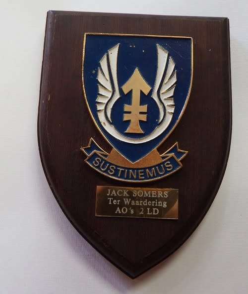 SA Air Force 2 Air Depot plaque awarded to Jack Somers