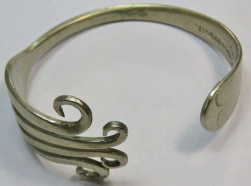 Stainless Nickel fork bangle