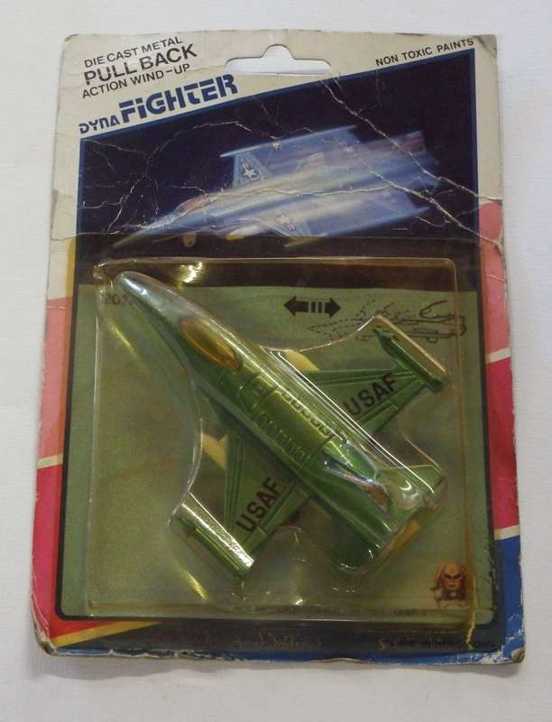 Die Cast Metal - Dyna Fighter - Pull back wind-up - F-16 Fighter