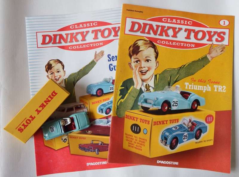 Classic Dinky Toys Collection # 1 - Triumph TR2 # 111 with booklet - DeAgostini 2017 issue