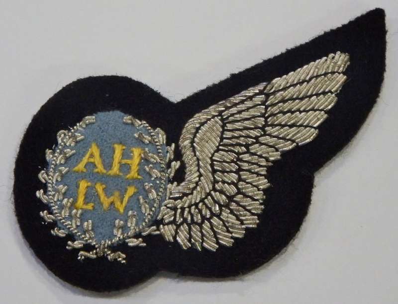 SA Air Force Air Hostess silver bullion wire cloth wing