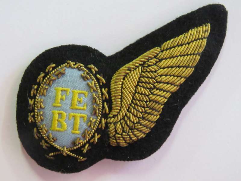 SA Air Force Flight Engineer gold type bullion wire wing