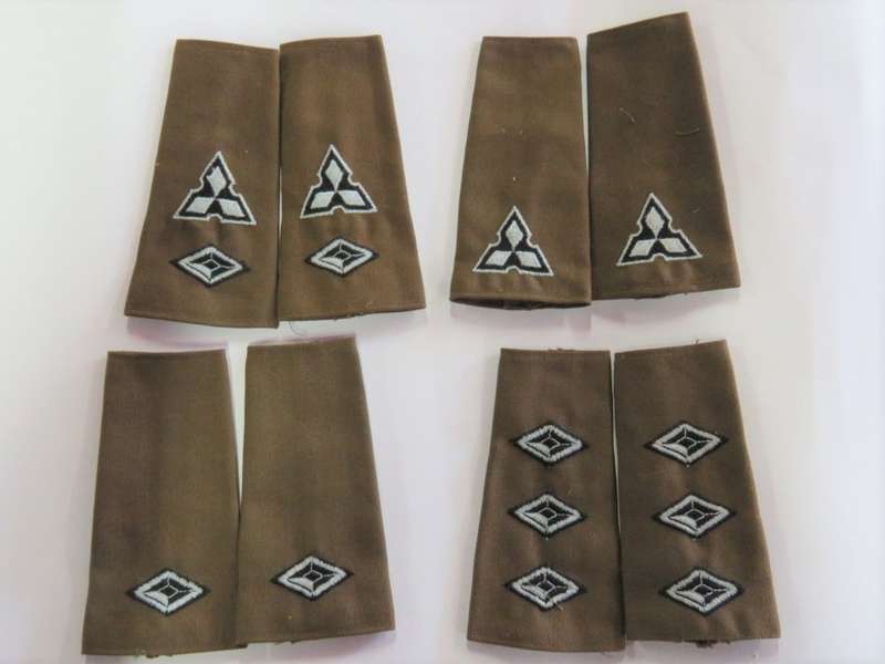 4 Pairs of SWATF rank epaulettes