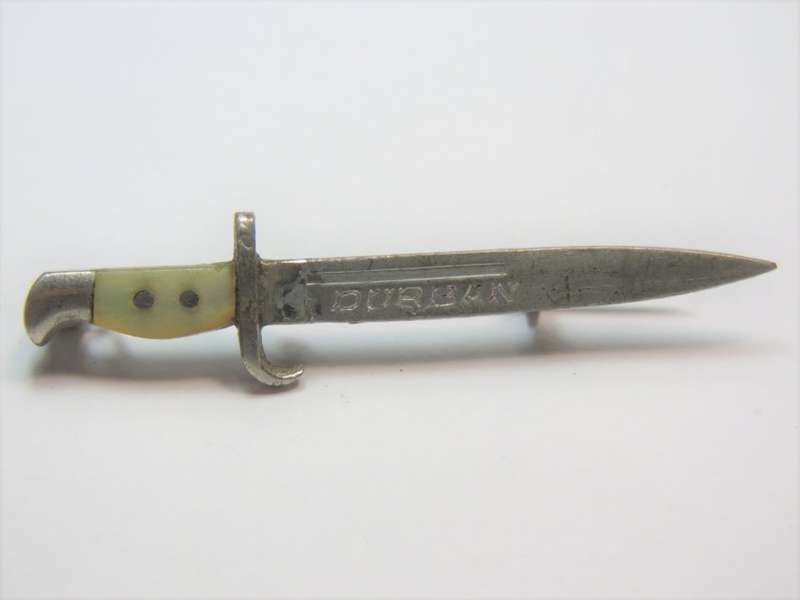 Very unusual bayonet brooch - Marked Durban