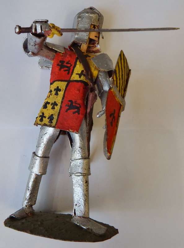 Handmade 15th century English metal knight - Very unique piece