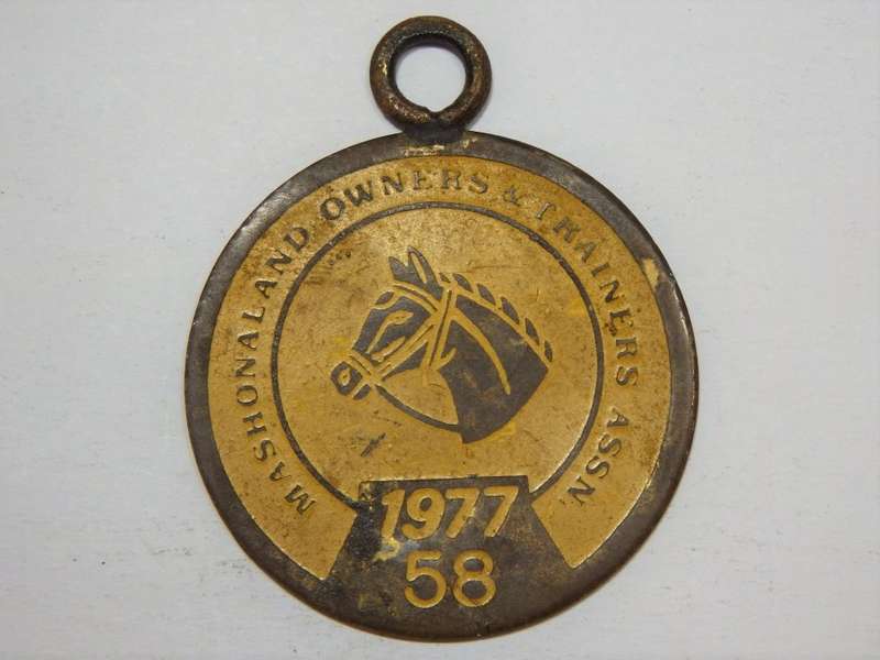 1977 Mushonaland Owners and Trainers Association #58 medallion