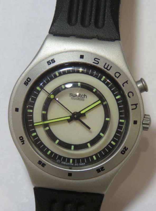 Swatch Irony Frelon quartz watch with backlight - Working