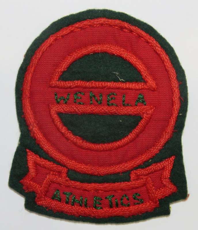Vintage WENELA athletics cloth badge
