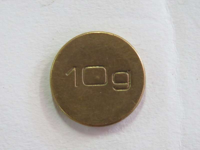 Brass 10 grams calibration disc