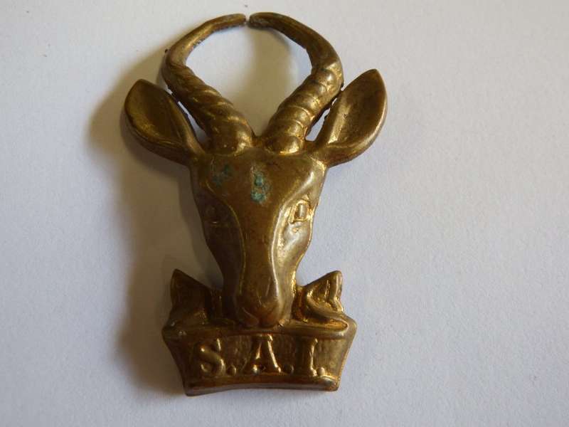 SA Infantry bokkop cap badge  - No pins