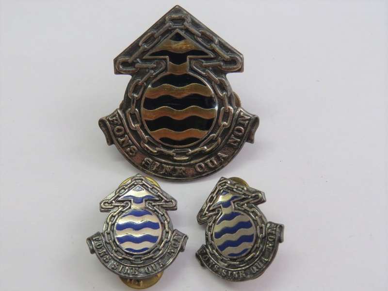 SADF Ordnance Services corps cap and collar badges