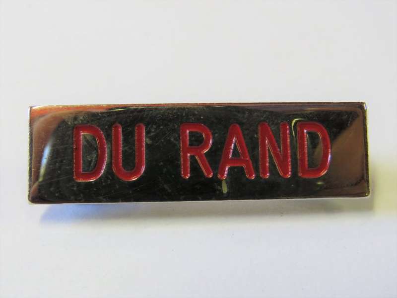 SA Army nametag - Du Rand