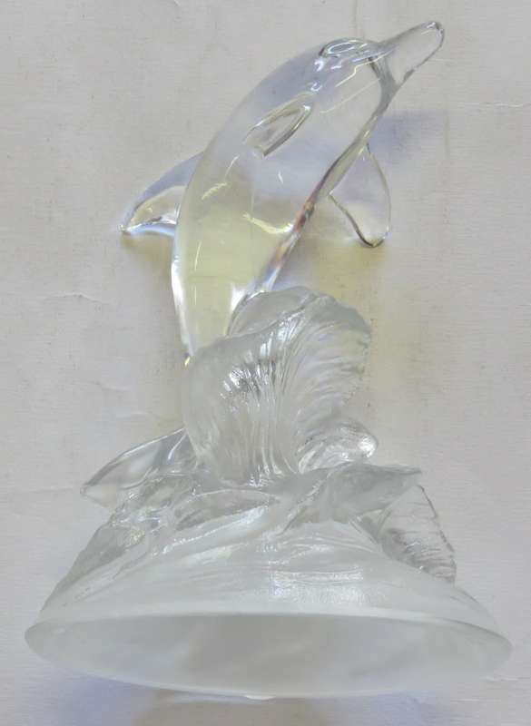 Beautiful glass dolphin ornament