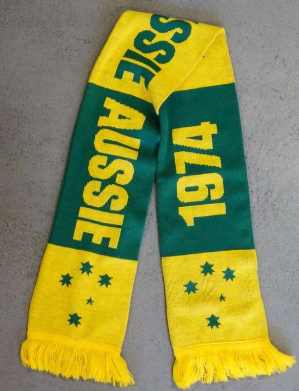Australia soccer scarf - World cup 1974,2006,2010 qualifiers - 19 x 161 cm