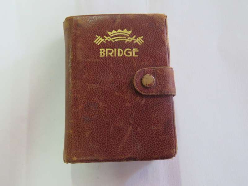 Vintage Bridge set with 2 packs of cards - Scorecard and pencil, scoring info sheet and How to play