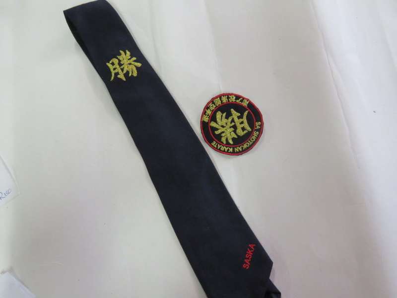 SHOTOKAN Karate tie and badge combo