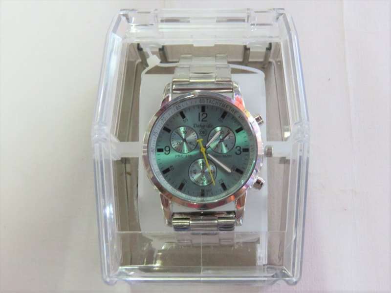 De Handz Quartz mens watch with green dial