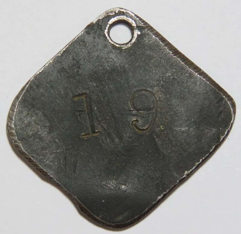 Vintage cattle tag - #19/39