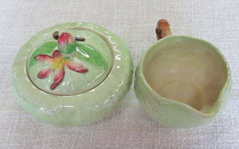 Antique Carltonware sugar pot and cream jug