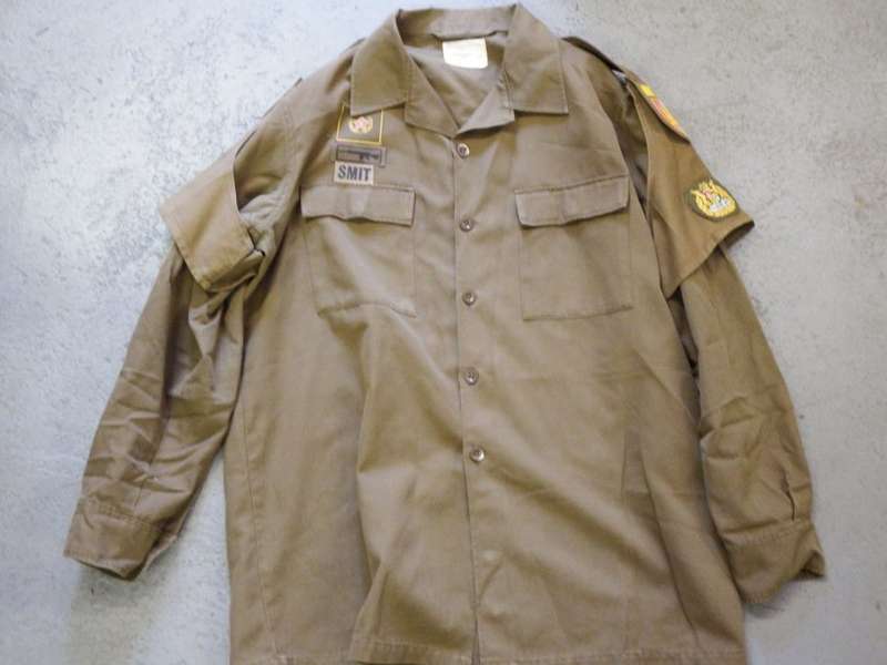 SADF Nutria long sleeve shirt of Sergeant Major Smit of Cape Garrison Artillery Alpha company
