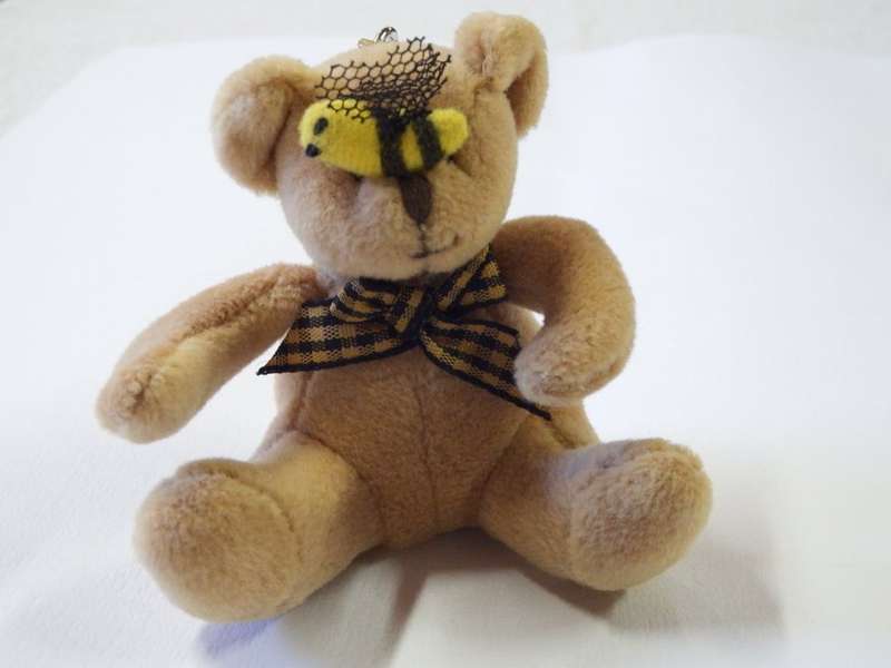 Vintage Russ Berrie key holder teddy bear