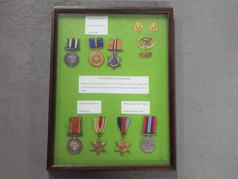 WW2 Police medal group of SAP198093 A/o W.A Smit in box frame - Size: 30cm x 40cm