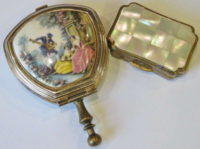 Vintage pill box and pocket ashtray