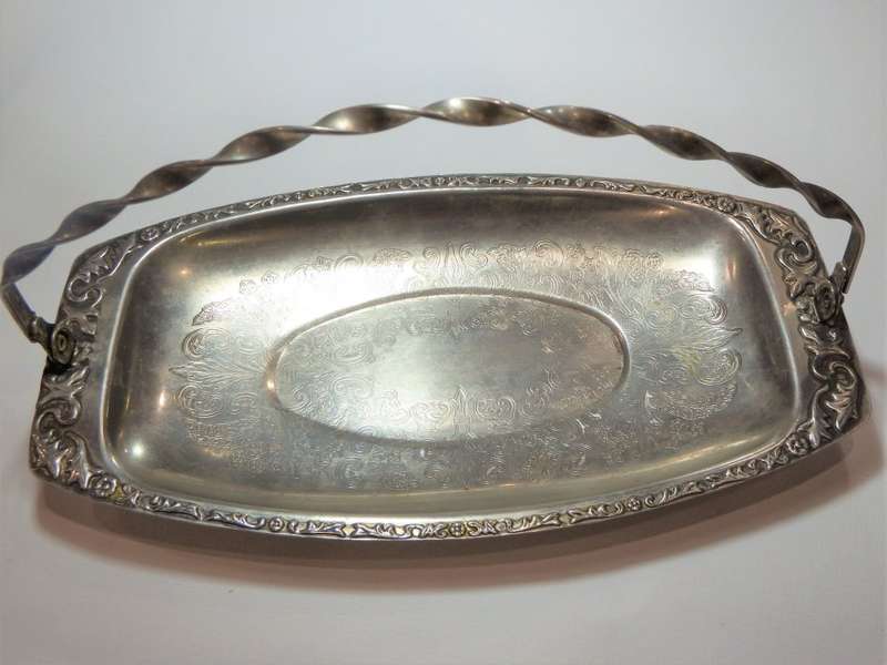 Vintage silverplated cookie tray