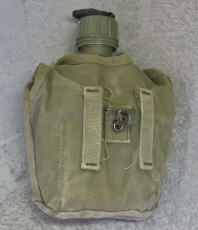 SA Army water bottle with NBC cap and fire bucket