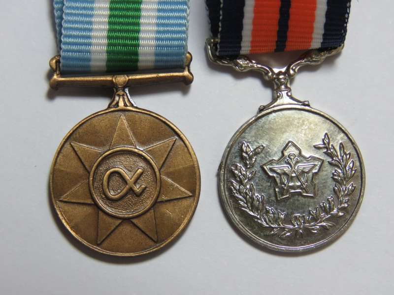SADF General service and Unitas miniature medals