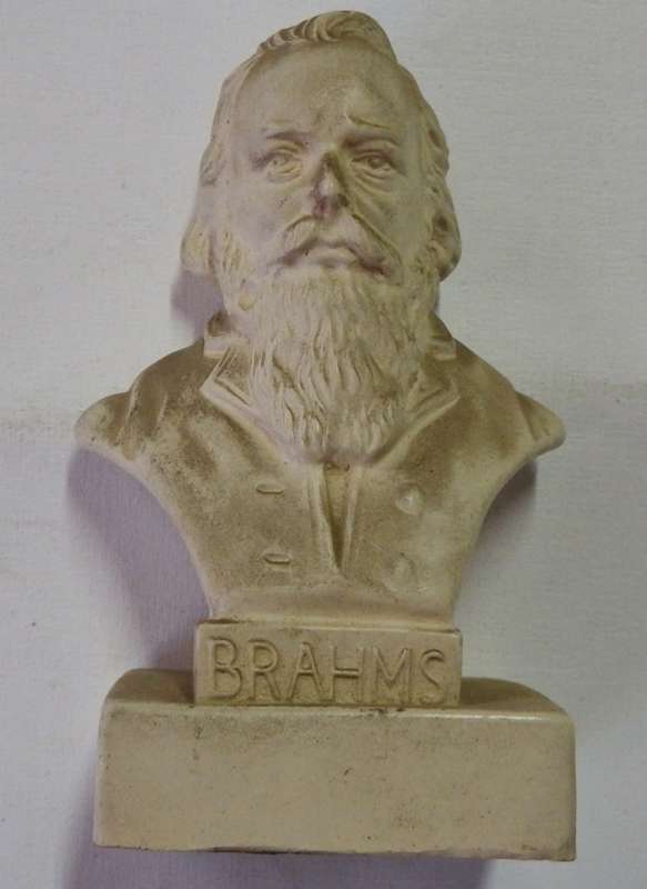Vintage bust figurine of Brahms - Hard plastic