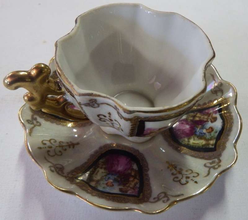 Beautiful porcelain cup and saucer duo