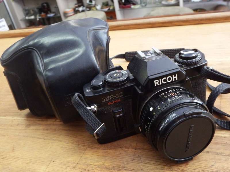 Vintage Ricoh KR-10 Super 35mm camera with 50mm 1:2 lens