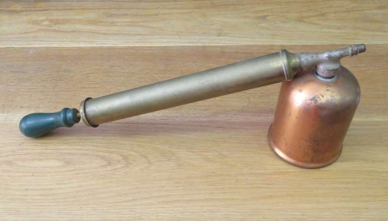 Vintage brass and copper poison sprayer