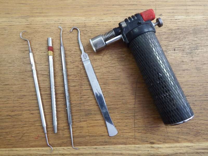Lot of 5 dentist tools