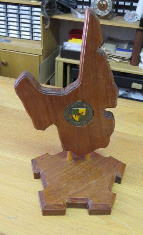 SADF Group 23 Northern Cape medallion in wooden plaque