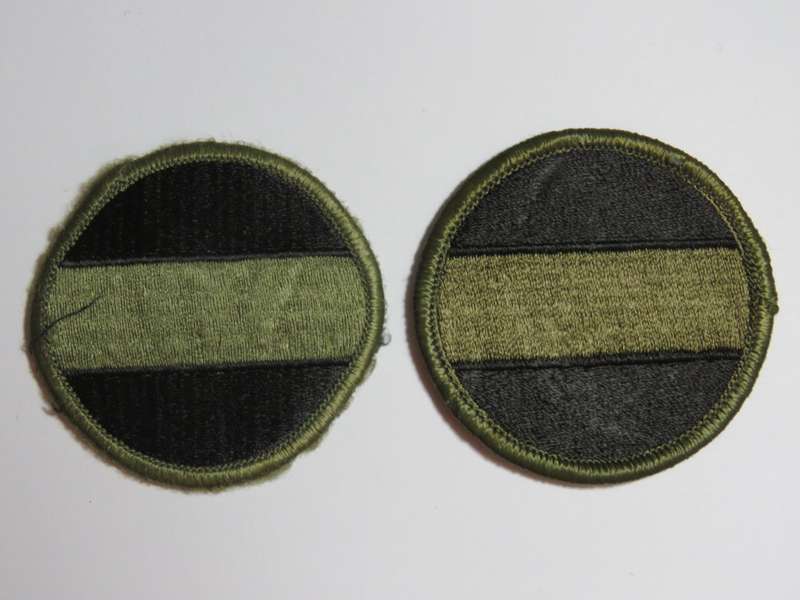 Pair of US Army ground force cloth badge