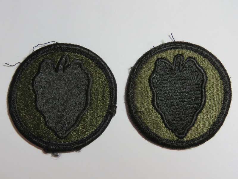 Pair of US Army 24th Infnatry division cloth badge