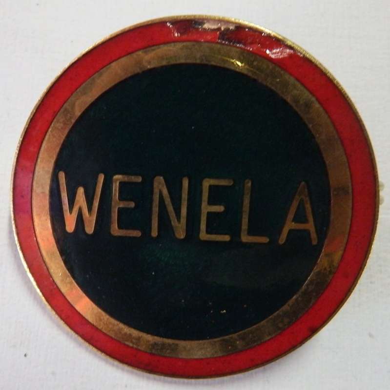 Vintage WENELA officer breast badge
