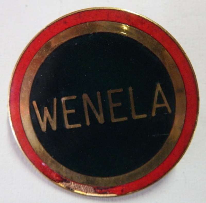 Vintage WENELA officer breast badge