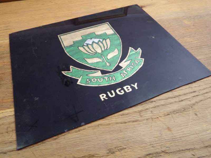 SA Rugby Foil emblem on perspex