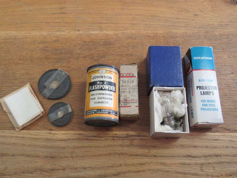 Lot of vintage photography accessories