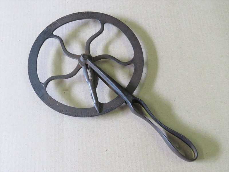 Antique Blacksmith Wheelwright traveller measuring wheel tool - Circa 1880`s
