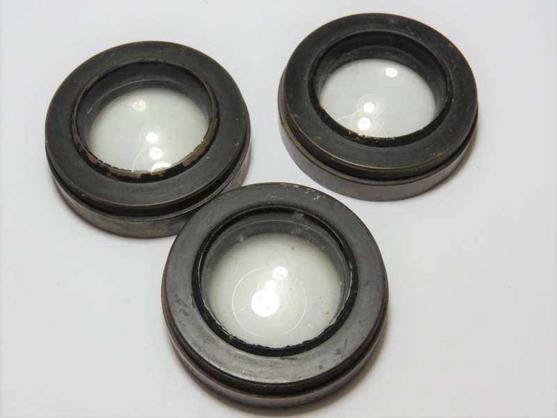 Lot of 3 vintage brass lenses