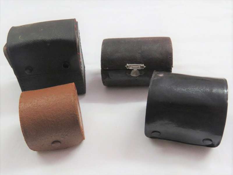 Lot of 4 vintage camera lens pouches